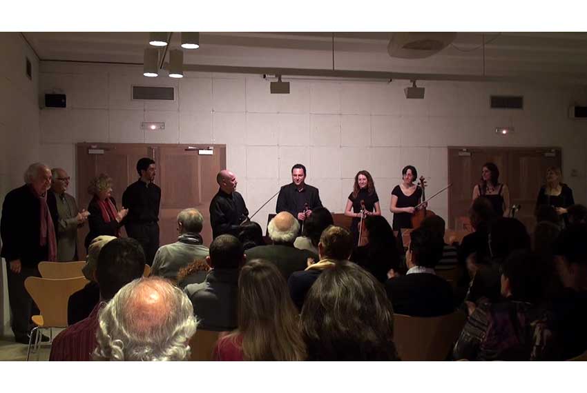 Ensemble Contrastes, 'Viento del pueblo', con varios de los compositores, 5/03/2010